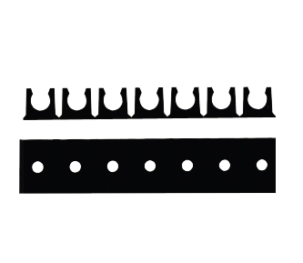 28990 (28-990) by Midland | Tube Mounting Rack | Fits 3/8" OD Tubing | Non-Adhesive | 7 Channels