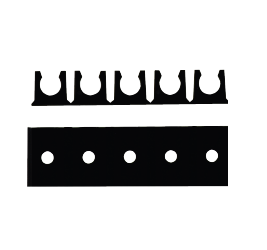 28991 (28-991) by Midland | Tube Mounting Rack | Fits 1/2" OD Tubing | Non-Adhesive | 5 Channels