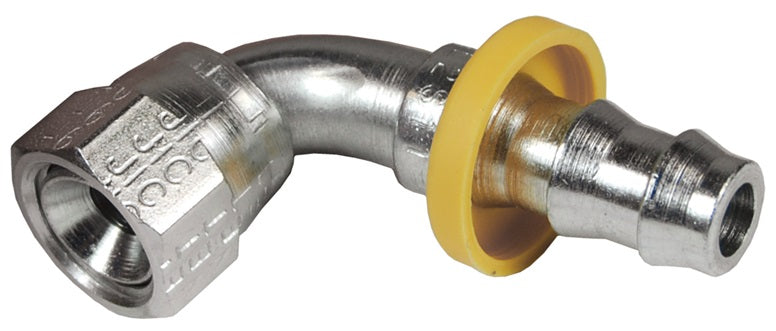2891217C by Dixon Valve | Push-On Hose Barb Fitting | Female 37° JIC Swivel | 90° Elbow | 3/4" Tube OD | 3/4" Hose ID x 3/4" Female JIC | Plated Steel