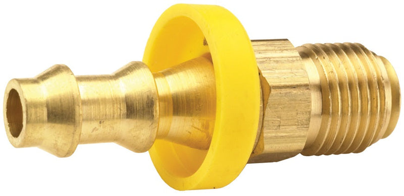 2900406C by Dixon Valve | Push-On Hose Barb Fitting | Male SAE Inverted Flare Swivel | 3/16" Tube OD | 1/4" Hose ID x 3/16" Male Inverted Flare | Brass