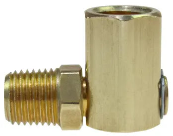 L0404S by Coilhose | Hose Fitting | 1/4" Female NPT Thread x 1/4" Male NPT Swivel | 90° Elbow | Brass