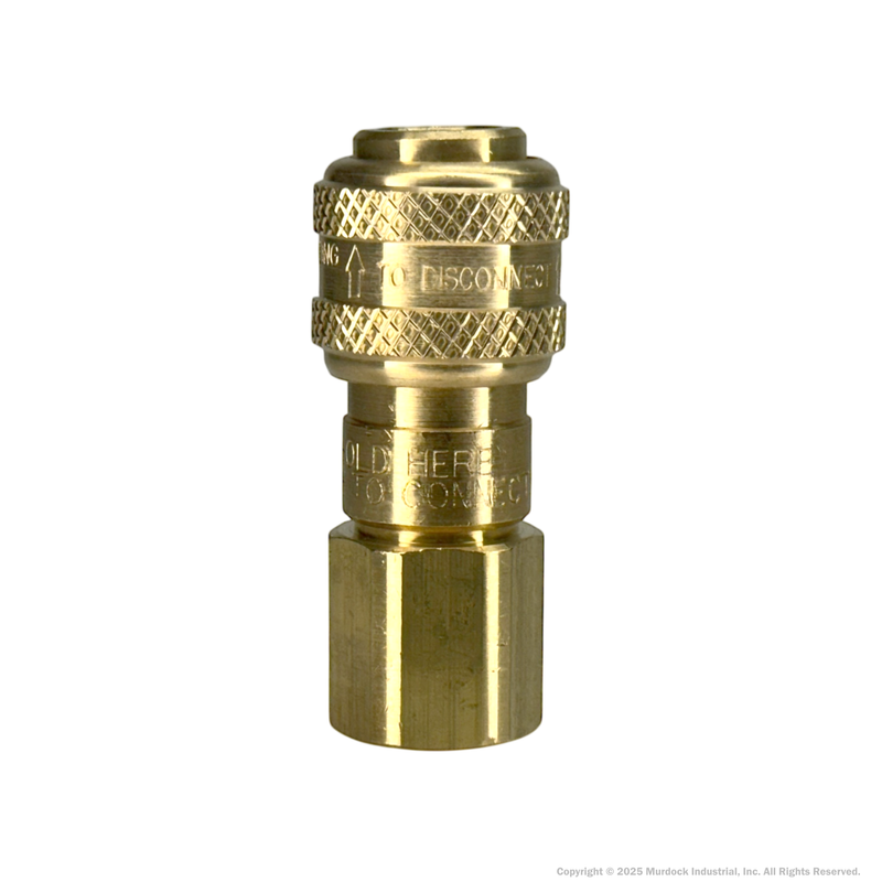 6DF8-B by Dixon Valve | Pneumatic Quick Disconnect Coupling | D-Series | 1" Female NPTF x 3/4" Automatic Industrial Interchange | Socket | Nitrile Seal | Brass