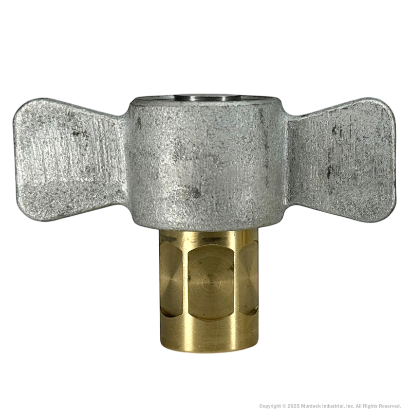 3WF2-B by Dixon Valve | Hydraulic Quick Disconnect Coupling | W-Series | 1/4" Female NPTF x 3/8" Wingstyle Interchange | Socket | Nitrile Seal | Brass