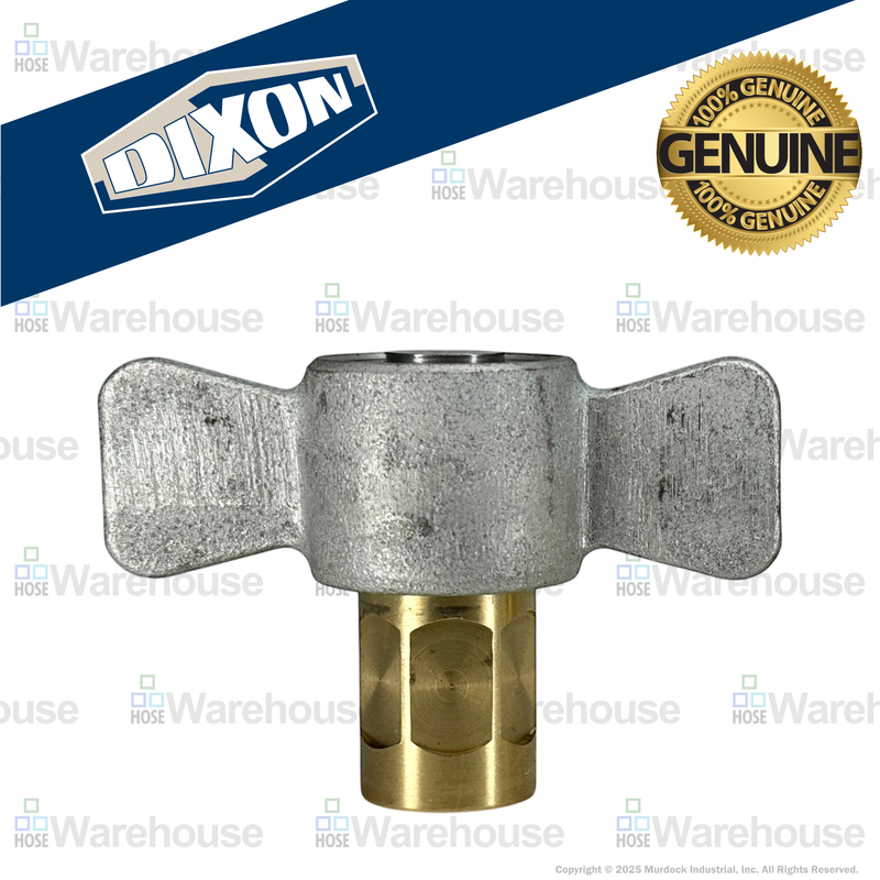 3WF2-B by Dixon Valve | Hydraulic Quick Disconnect Coupling | W-Series | 1/4" Female NPTF x 3/8" Wingstyle Interchange | Socket | Nitrile Seal | Brass