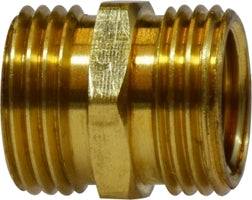 30101 by Midland | Garden Hose Fitting | Male x Male Rigid | 1" Male GHT x 1" Male GHT | Straight | Brass