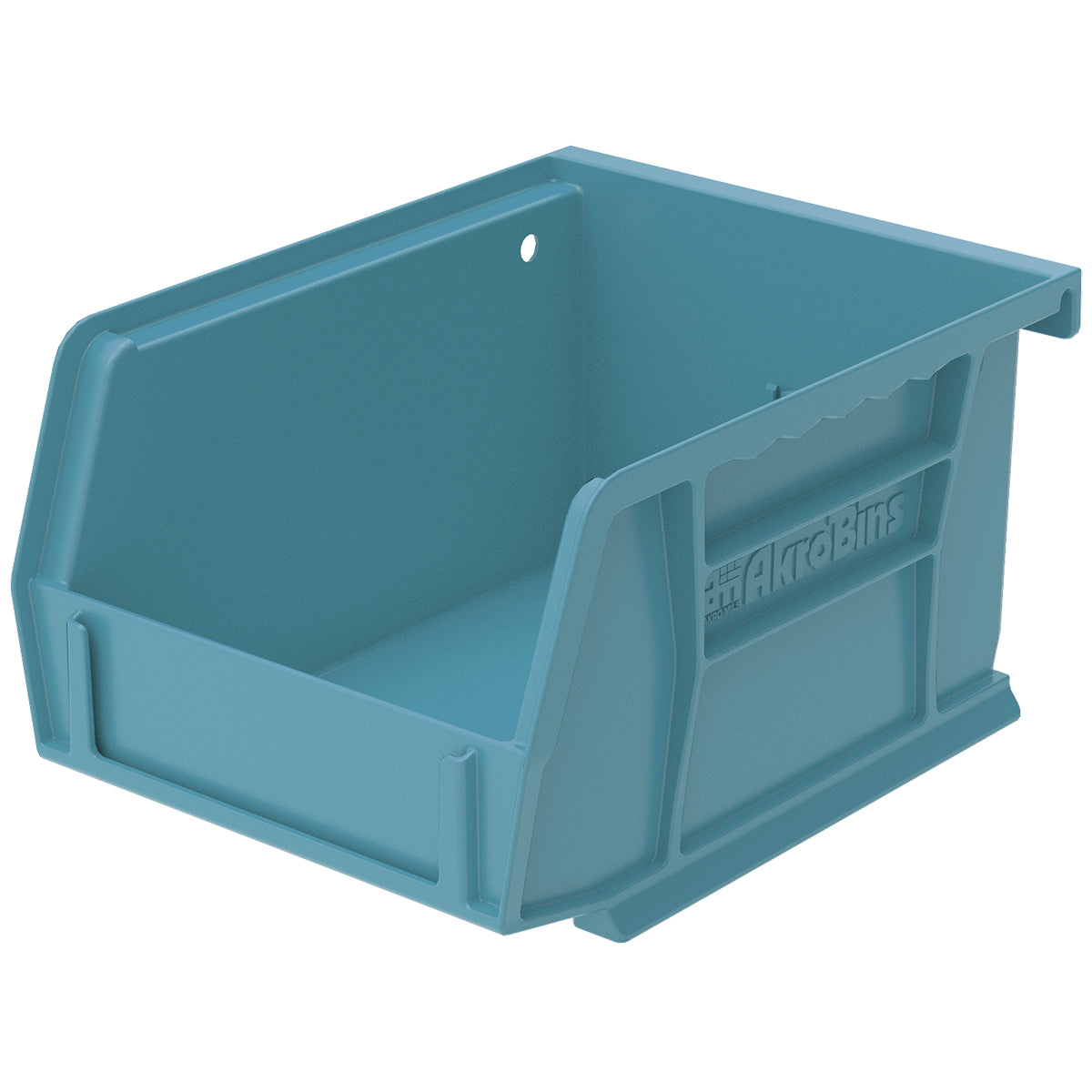 30240LTBLU AkroBins® by Akro-Mils | Stack and Hang AkroBins | Outside Dimensions: 14-3/4" x 8-1/4" x 7" | Light Blue | Polypropylene | Pack of 12