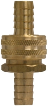 30461 (30-461) by Midland | Garden Hose Short Shank Coupling Set with Knurled Nut | 1/2" Hose Barb | Straight | Brass