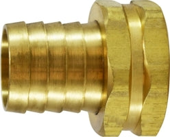 30546 (30-546) by Midland | Garden Hose Fitting | Female NPSM Short Shank | 5/8" Hose Barb x 3/4" Female NPSM | Straight | Brass