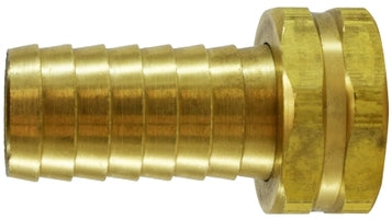 30565 (30-565) by Midland | Garden Hose Fitting | Female NPSM Long Shank | 1/2" Hose Barb x 1/2" Female NPSM | Straight | Brass