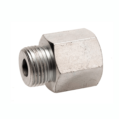 305859 by Alemite | Adapter | Thread: 7/16"-27 Male UNS-2A | Male/Female Thread: 1/8" Female NPTF | Straight