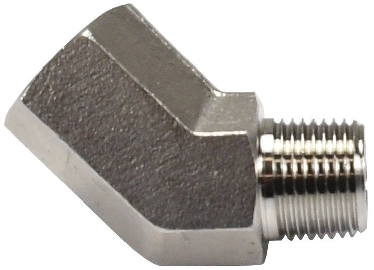 3060808SS by Dixon Valve | 45° Elbow | 1/2" Female NPT x 1/2" Male NPT | 316 Stainless Steel