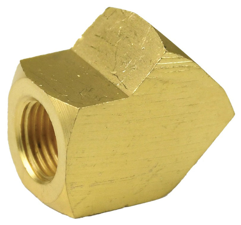 3080606C by Dixon Valve | Pipe Adapter | 45° Elbow | 3/8" Female NPTF x 3/8" Female NPTF | Brass