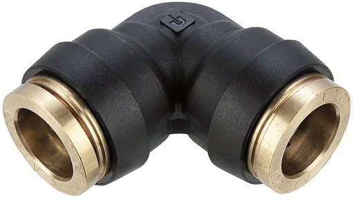 31026000DOT Legris by Dixon Valve | D.O.T. Push-In Fitting | Union 90° Elbow | 3/8" Tube OD | Composite/Brass