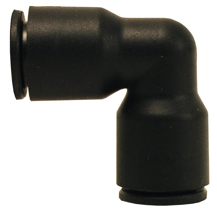 31021000 by Dixon Valve | Legris Metric Push-In Fitting | Union | 90° Elbow | 10mm Tube OD x 10mm Tube OD | Nylon