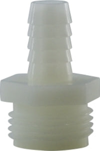 31040 (31-040) by Midland | Garden Hose Fitting | Thread Adapter | 1/2" Hose Barb x 1/2" Male GHT | Straight | White Nylon