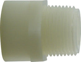 31093 (31-093) by Midland | Garden Hose Fitting | Adapter | 3/4" Female GHT x 3/4" Male Pipe | Straight | White Nylon