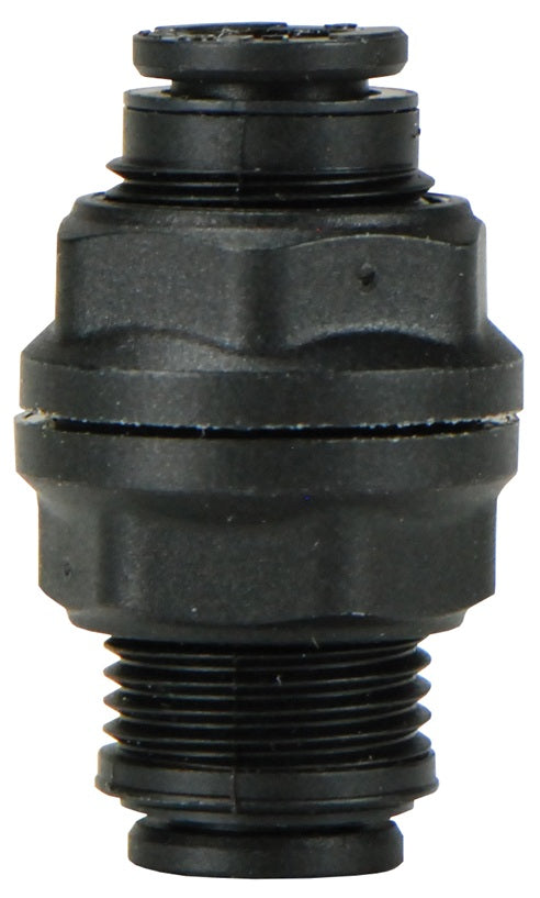 31160800 by Dixon Valve | Legris Push-In Fitting | Bulkhead Union | 5/16" Tube OD x 5/16" Tube OD | Nylon