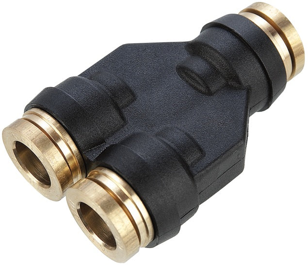 31405600DOT Legris by Dixon Valve | D.O.T. Push-In Pneumatic Fitting | Y Union | 1/4" Tube OD | Composite/Brass