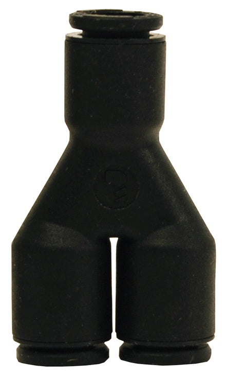 31400600 by Dixon Valve | Legris Metric Push-In Fitting | Union | Y Connector | 6mm Tube OD x 6mm Tube OD x 6mm Tube OD | Nylon