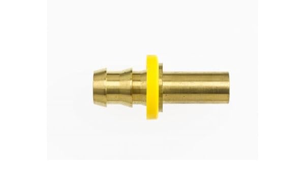 2117-04-04-B by Brennan Inc. | -04 Push Lock x -04 Stem | Straight | Brass