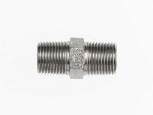 9000-20-20 by Brennan Inc. | -20 Male BSPT x -20 Male BSPT Nipple | Straight | Steel