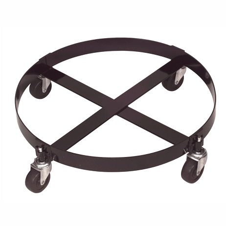 336899 by Alemite | Dolly | Drum Size: 55 Gal/400 Lb. | Diameter: 23.5" | 4 Free-Swiveling Casters