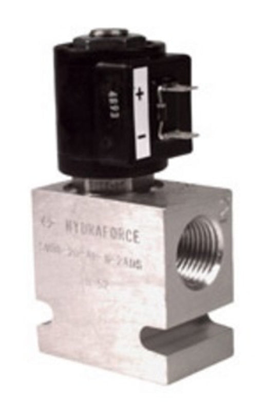 338978 by Alemite | FCS Fluid Solenoid Valve | 1/2" Female NPTF Inlet/Outlet | 3000 PSI | up to 6 GPM | Includes Manual Override and Screen
