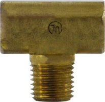 34001 (34-001) by Midland | Pol Fitting | Connection | 1/4" Female Inverted Flare x 1/4" Male NPT | Tee | Brass