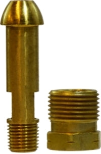 34022 (34-022) by Midland | Pol Fitting | Tail Piece & Nut Assembly | 1/4" Male NPT | Straight | Brass