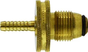 34065 by Midland | Pol Fitting | Hand Wheel Pol Adapter | Male Pol Soft Nose x 1/4" Hose Barb Brass Wheel | Straight | Brass