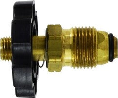 34072 by Midland | Pol Fitting | Hand Wheel Pol Adapter | 1/4" Male MPT Pol Soft Nose with Plastic Wheel | Straight | Brass