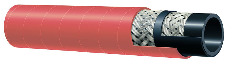 T341AH200X100 Alfagomma by Kuriyama | T341AH Series | Saturated & Superheated Steam Hose | 2" ID | 2.64" OD | 270 PSI | Red | 100ft Length