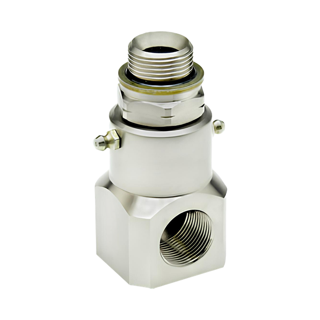 9SS20MBSPP20XFBSPP20-Z-ETP by Super Swivel | #40702 | G 1-1/4-11 Male BSPP x G 1-1/4-11 Female BSPP | 0.984" Through Hole | 90° Elbow | Zinc | Viton Extreme Seal