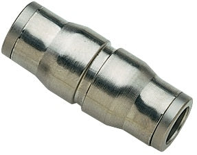36066200 by Dixon Valve | Legris Push-In Fitting | Union | 1/2" Tube OD x 1/2" Tube OD | Nickel-Plated Brass