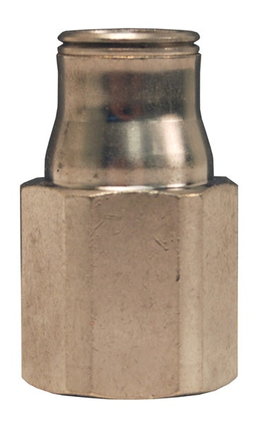 36156014 by Dixon Valve | Legris Push-In Fitting | Female Connector | 3/8" Tube OD x 1/4" Female NPT | Nickel-Plated Brass