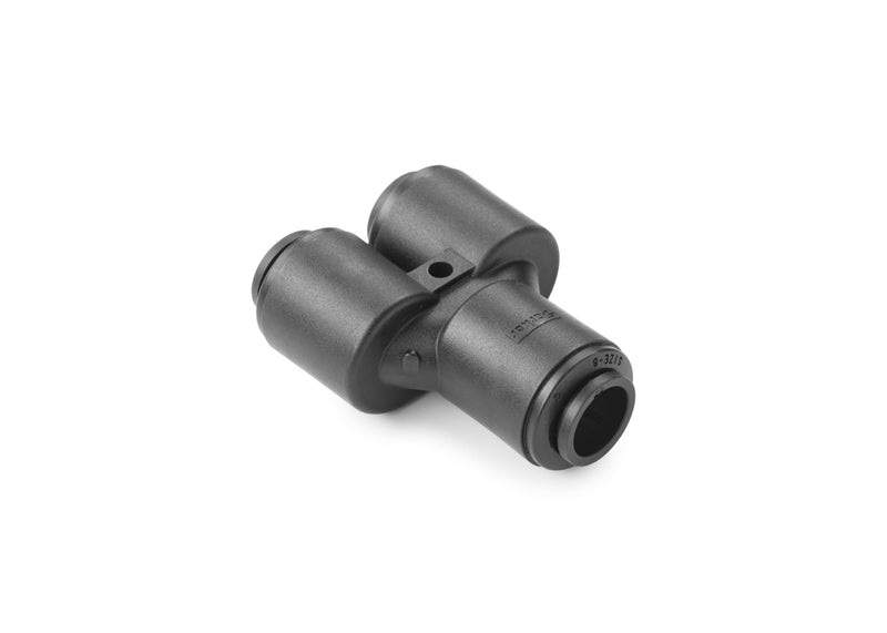 362PW-4-6 by Parker | Prestolok PLP Push-to-Connect Fittings | Tube to Tube Fittings | 3/8" Tube Size x 1/4" Tube Size | 2.100" Length (L) | 1.43" Width (W) | 0.190" Flow Dia. | Union Y | PVDF
