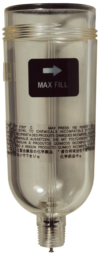 3646-54 by Dixon Valve | Series 1 | Polycarbonate Bowl with Manual Drain | Used On L07 Series 1 Lubricators