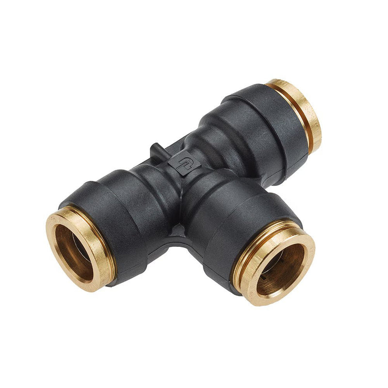 364PTC-4-4-6 by Parker | Tube to Tube Fitting | Union | 1/4" Push-to-Connect x 1/4" Push-to-Connect x 3/8" Push-to-Connect | 1.91" Length | Tee | Composite