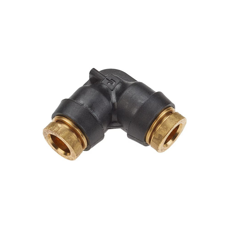 365PTC-4 by Parker | Tube to Tube Fitting | Union | 1/4" Push-to-Connect | .76" Length | 90° Elbow | Composite | Pack of 10