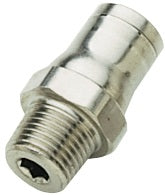36756011 by Dixon Valve | Legris Push-In Fitting | Male Connector | 3/8" Tube OD x 1/8" Male NPT | Nickel-Plated Brass