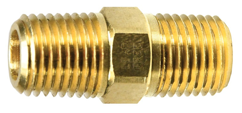 3700808CLF by Dixon Valve | Hex Nipple | 1/2" Male NPTF x 1/2" Male NPTF | Lead-Free Brass