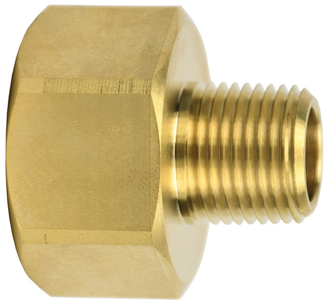 3751608C by Dixon Valve | Pipe Thread Adapter | 1" Female NPTF x 1/2" Male NPTF | Brass