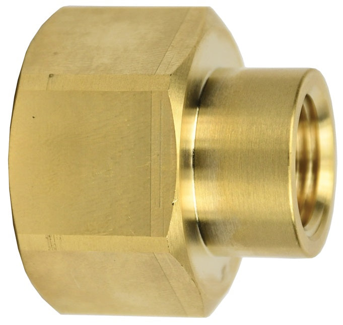 3771608C by Dixon Valve | Reducer Coupling Adapter | 1" Female NPTF x 1/2" Female NPTF | Brass