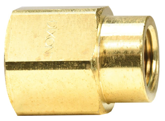 3770806CLF by Dixon Valve | Reducer Coupling Adapter | 1/2" Female NPTF x 3/8" Female NPTF | Lead-Free Brass