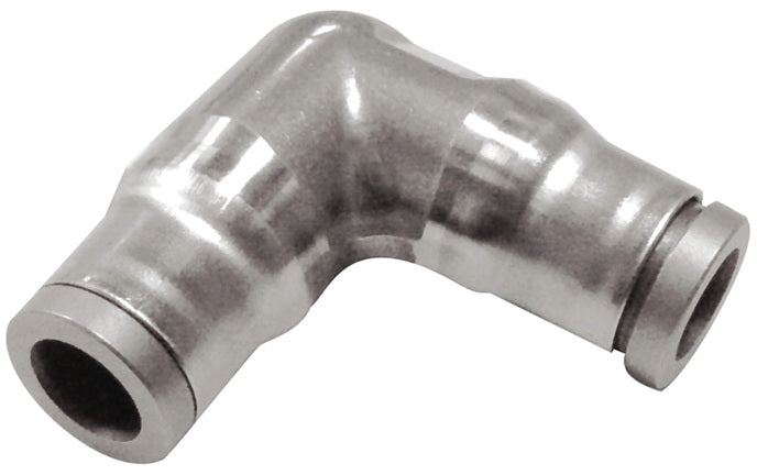 38025600 by Dixon Valve | Legris Push-In Fitting | Union | 90° Elbow | 1/4" Tube OD x 1/4" Tube OD | Stainless Steel