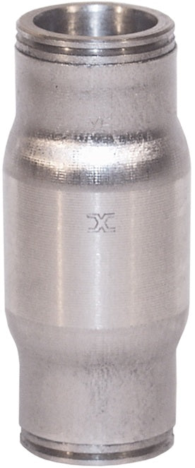 38066200 by Dixon Valve | Legris Push-In Fitting | Union | 1/2" Tube OD x 1/2" Tube OD | Stainless Steel