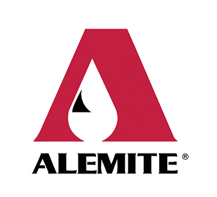 381173-2 by Alemite | Manifold Block | 3" Length w/ 1-1/8" Square | 4 3/8" Female NPT End Ports | (180°) | Aluminum