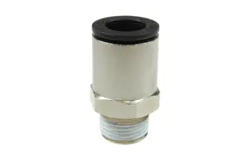 CL31010402 by Coilhose | COILOCK™ Metric Push-To-Connect Fitting | Male Connector | 4mm Tube OD x 1/8" Male BSPP | Straight | Nickel-Plated Brass