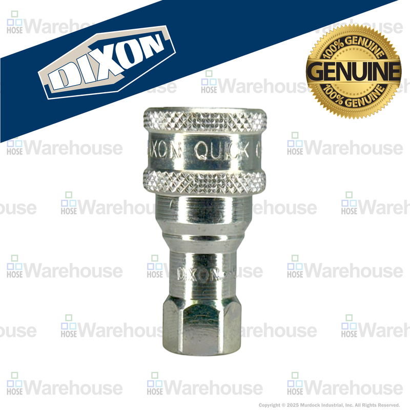 3HF3 by Dixon Valve | Hydraulic Quick Disconnect Coupling | H-Series | 3/8" Female NPTF x 3/8" ISO-B Interchange | Socket | Nitrile Seal | Steel