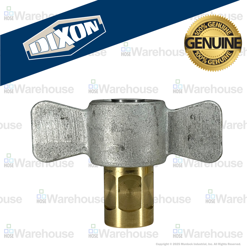 3WF3-B by Dixon Valve | Hydraulic Quick Disconnect Coupling | W-Series | 3/8" Female NPTF x 3/8" Wingstyle Interchange | Socket | Nitrile Seal | Brass